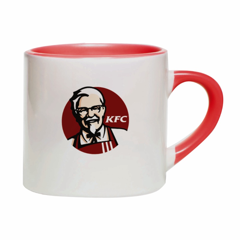 فنجان سرامیکی دسته وداخل رنگی 2004