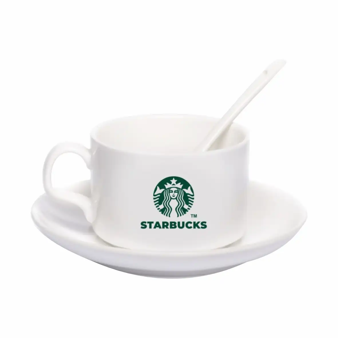 فنجان نعلبکی سرامیکی قاشقدار 2400